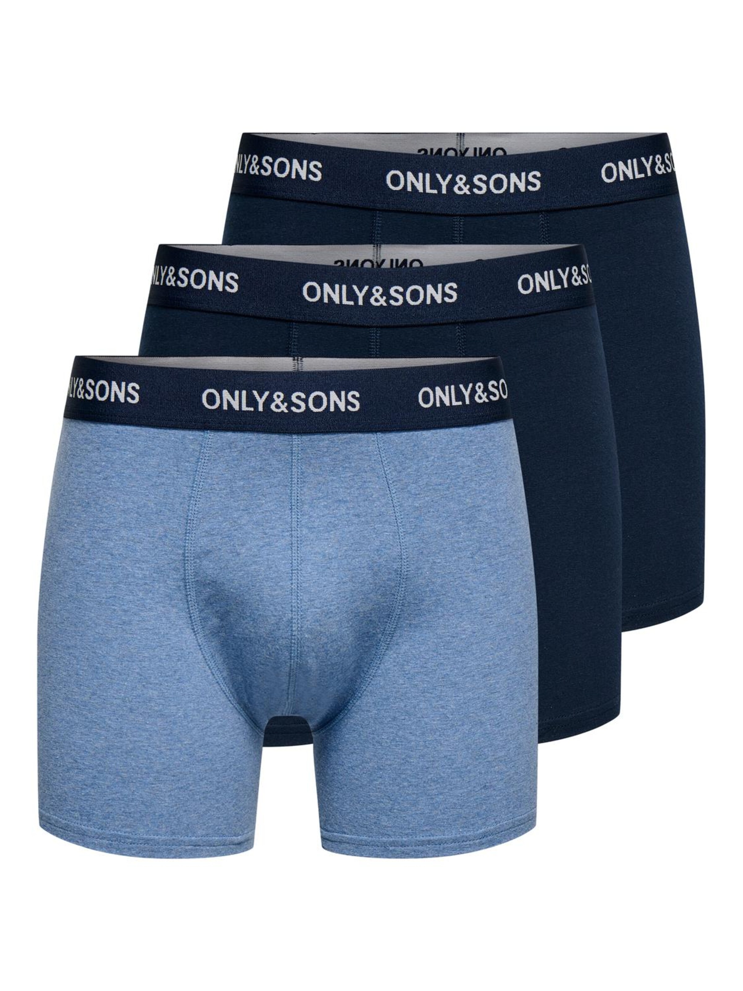 Only & Sons Boxer shorts in Blue: front