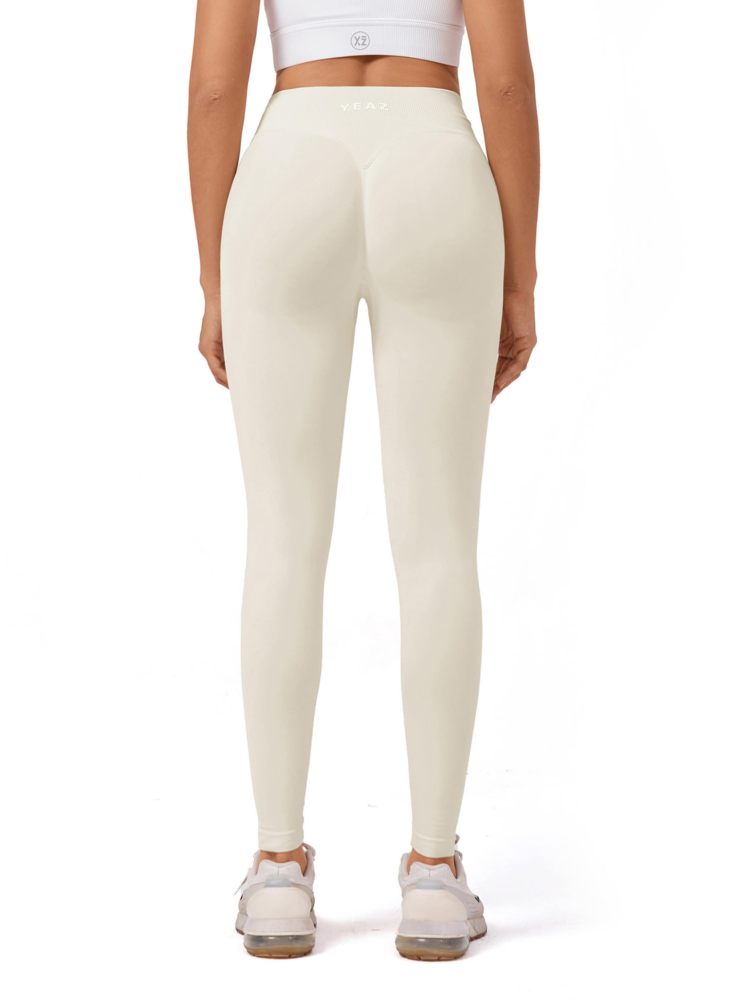 YEAZ - Skinny Calças de desporto 'Flex' em bege