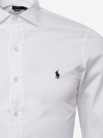 Coupe slim Chemise Polo Ralph Lauren en blanc