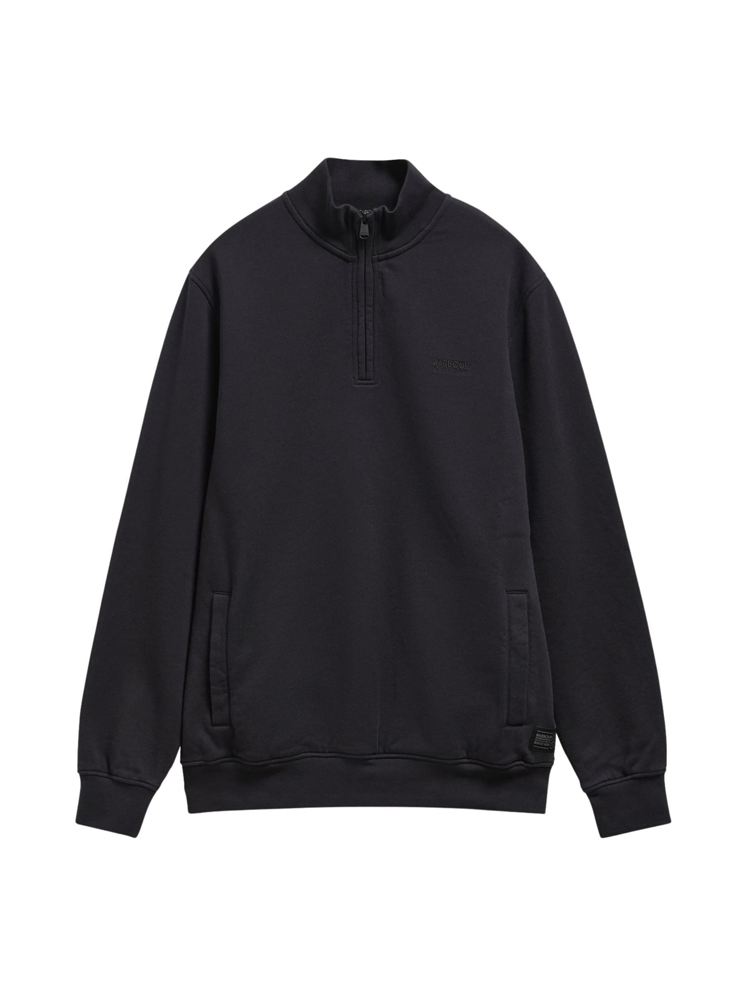 Sweat-shirt 'BARBOUR INTERNATIONAL 90TH ANNIVERSARY H/ZIP SWEAT FELPA' Barbour International en noir : devant