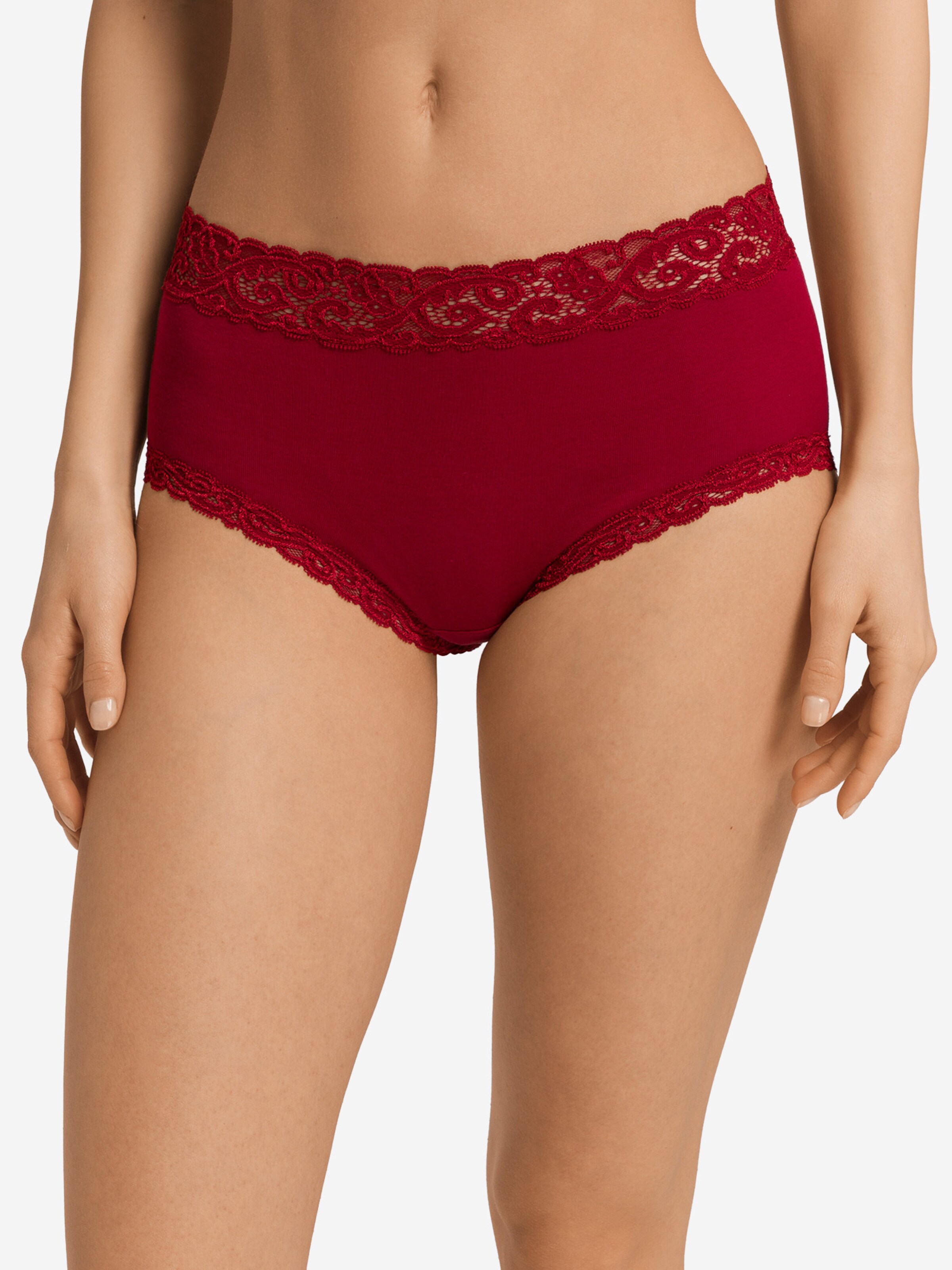 Slip ' Moments ' Hanro en rouge : devant