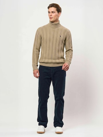U.S. POLO ASSN. Sweter ' UMDashe ' w kolorze beżowy: przód
