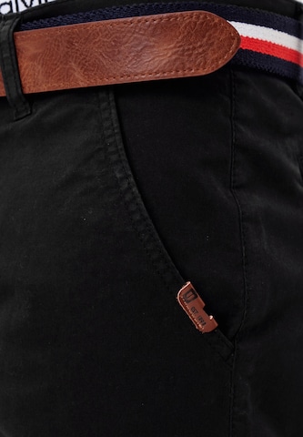 INDICODE JEANS Regular Chino Pants ' Creel ' in Black