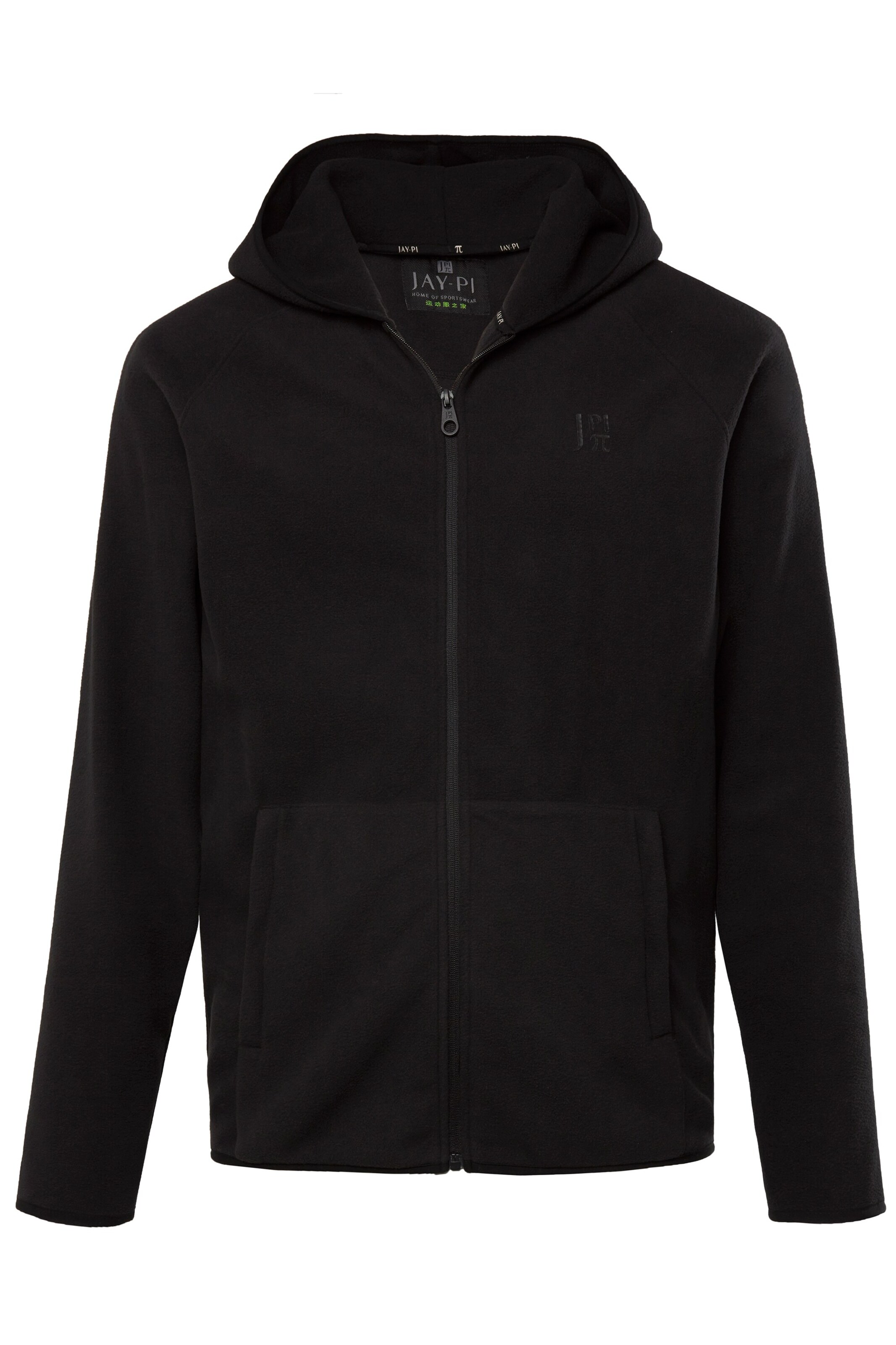 JAY-PI Sweatjacke in Schwarz: Vorderseite