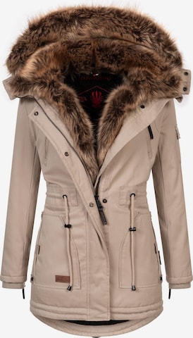 NAVAHOO Winter Parka 'Daria' in Beige: front