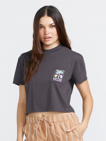 T-shirt 'POCKET DIAL' Volcom en gris : devant