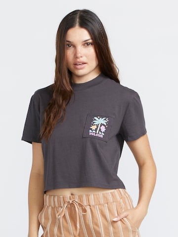 T-shirt 'POCKET DIAL' Volcom en gris : devant