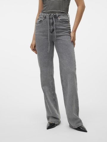 VERO MODA Wide leg Jeans 'TESSA' in Grijs: voorkant