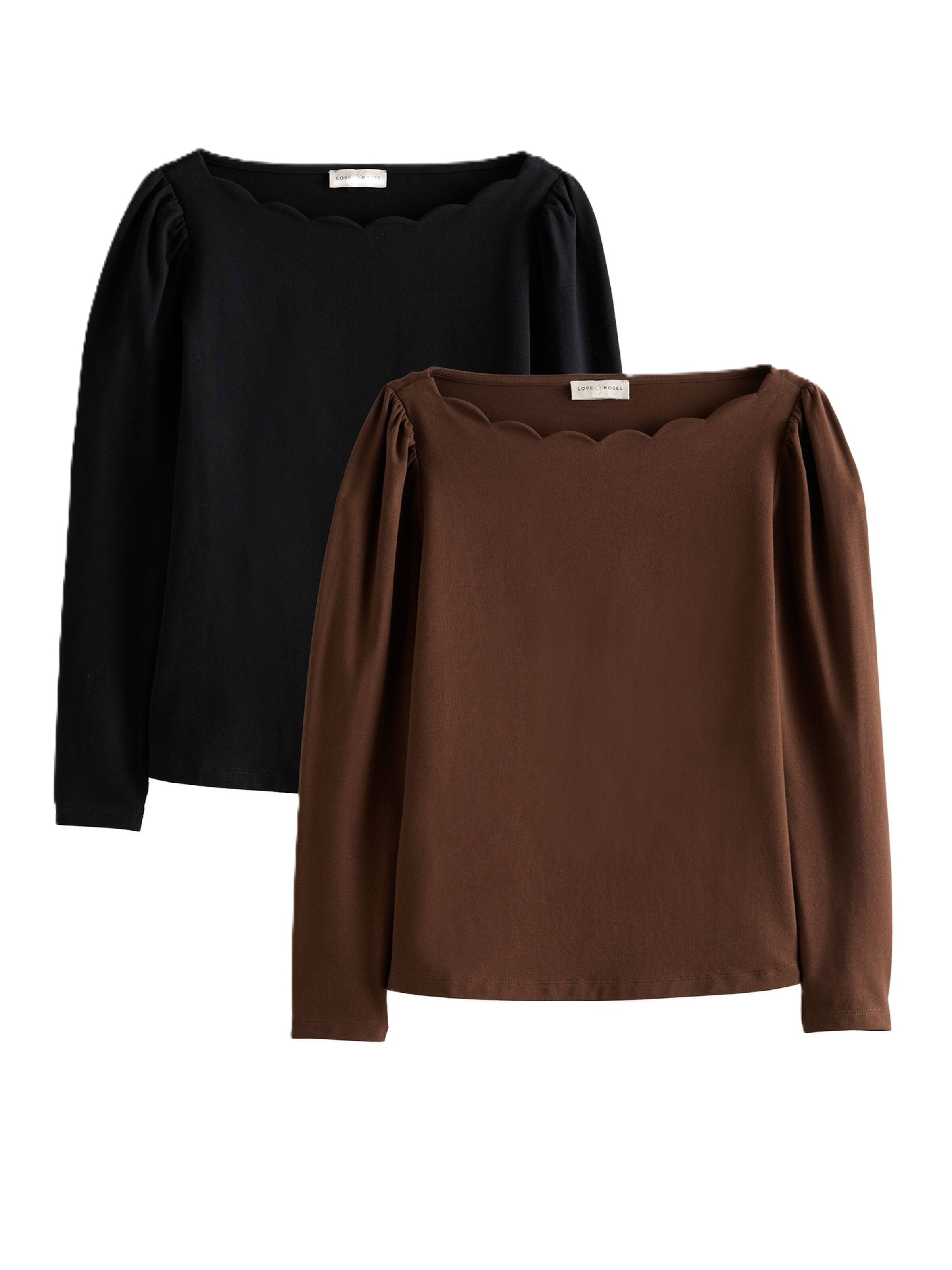 love & roses Shirt in Brown: front
