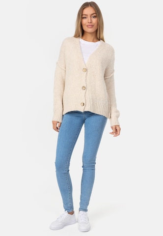 Decay Knit Cardigan in Beige