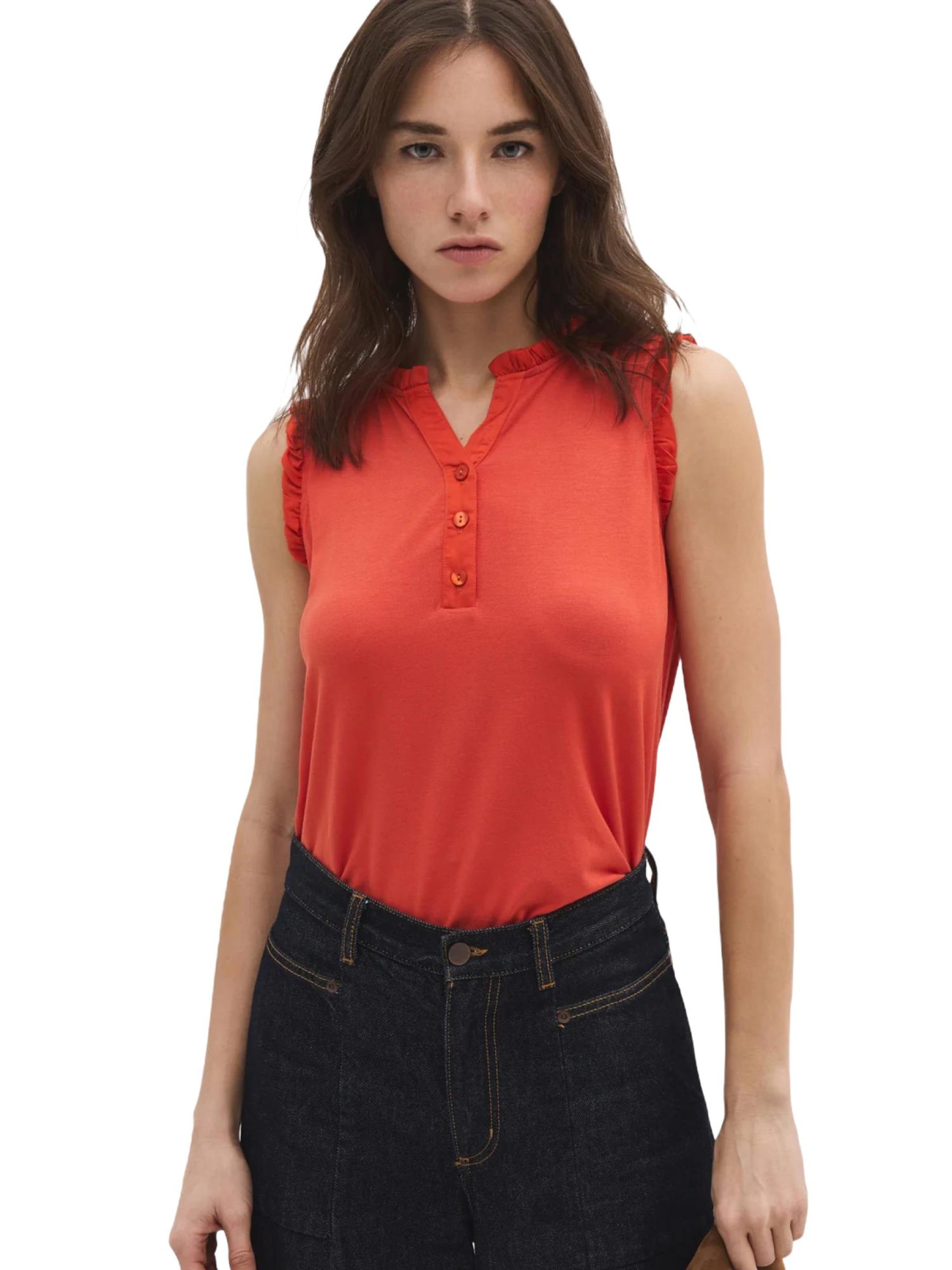 No Matter What Blouse in Orange: front