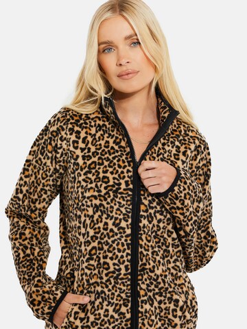 Threadbare Fleece Jacket 'Peach' in Brown