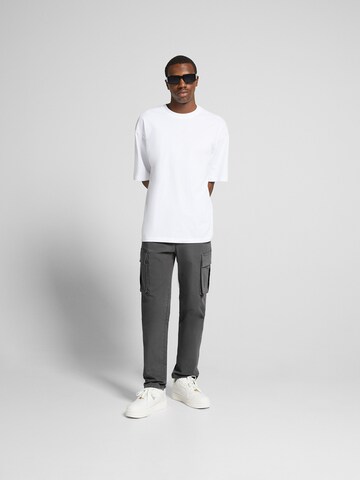 Bershka Regular Cargo Pants in Grey