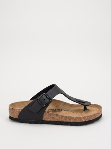 BIRKENSTOCK T-bar sandals 'Ramses Birko Flor Regular Fit Black' in Black