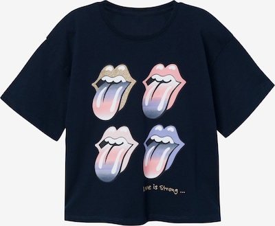 NAME IT Paita 'The Rolling Stone' värissä tummansininen / vaaleanvioletti / vaalea pinkki / valkoinen, Tuotenäkymä