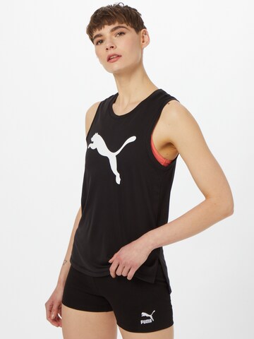 PUMA Sporttop in Zwart: voorkant