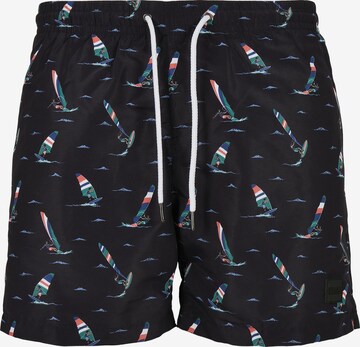 Urban Classics Board Shorts in Black: front