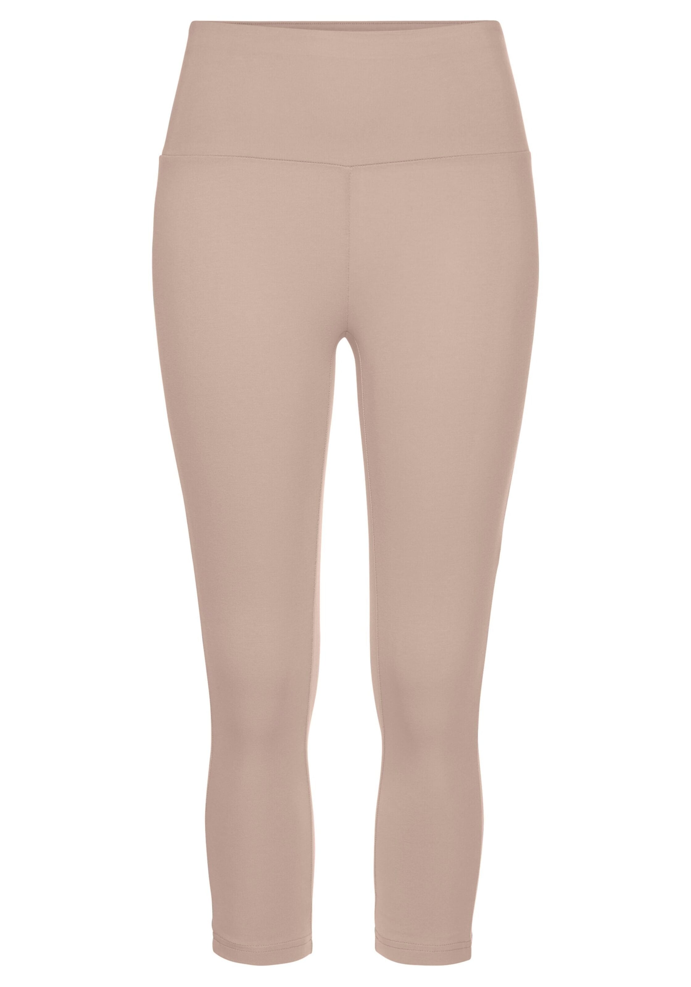 LASCANA Slim fit Leggings in Beige: front