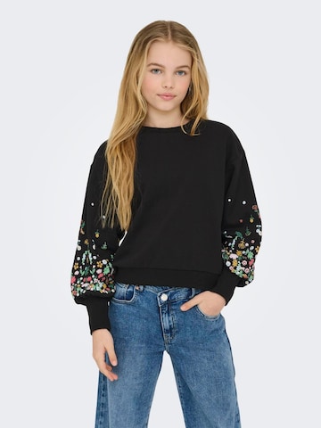 ONLY GIRLS Sweatshirt 'KOGBROOKE' in Schwarz