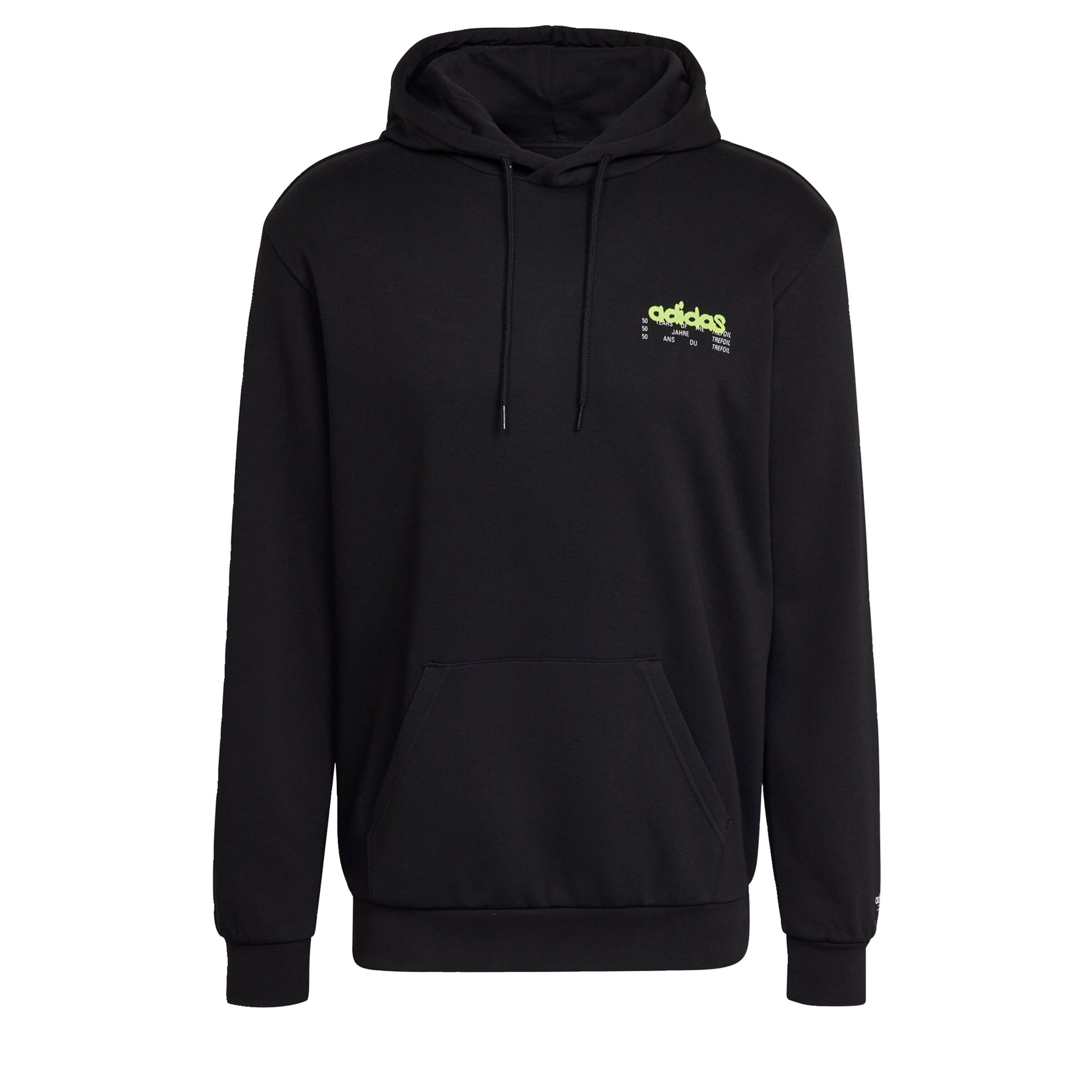 ADIDAS ORIGINALS Sweat jacket 'Graphics Behind The Trefoil' in Black: front