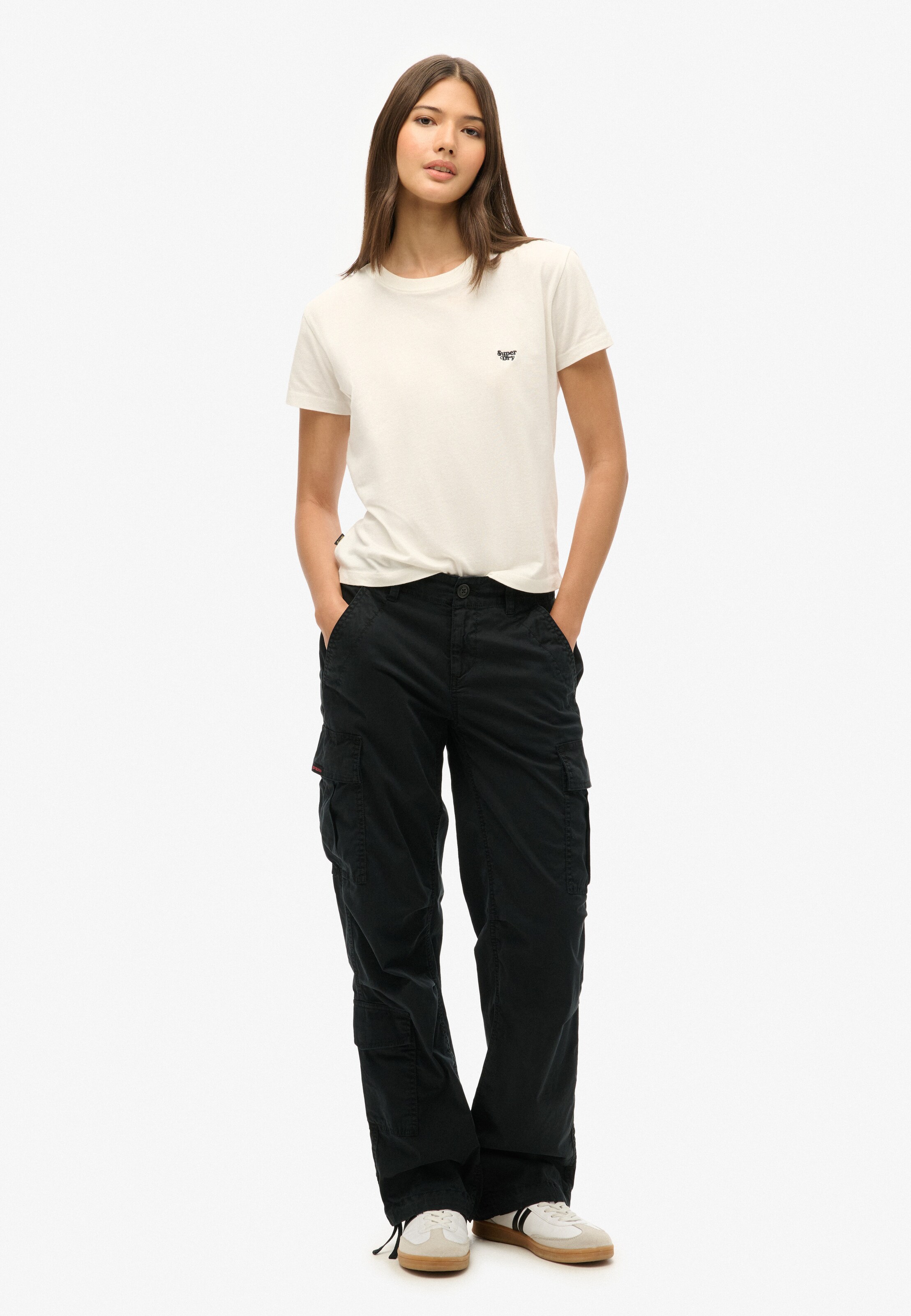 Superdry Regular Cargobroek in Zwart