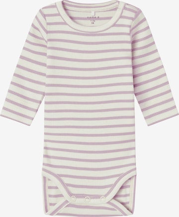 Barboteuse / body 'NBNBani' NAME IT en violet : devant
