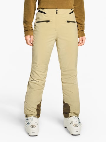 ZIENER Regular Workout Pants 'Tilla' in Green: front