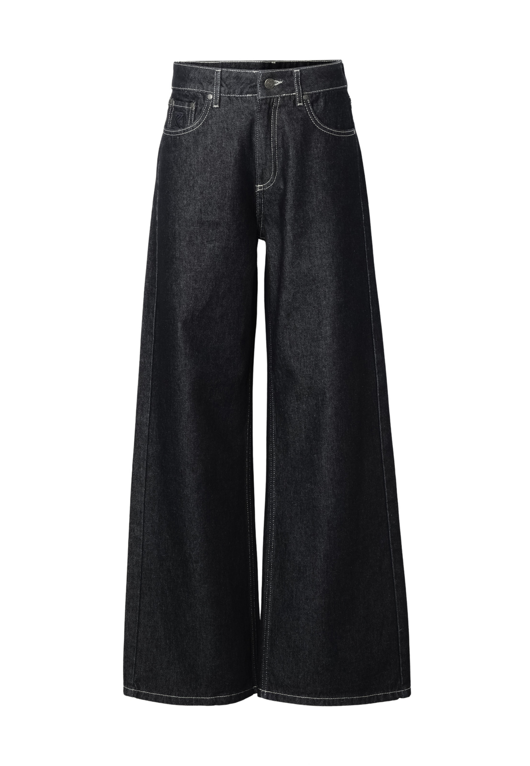 Karl Kani Regular Jeans in Schwarz: Vorderseite