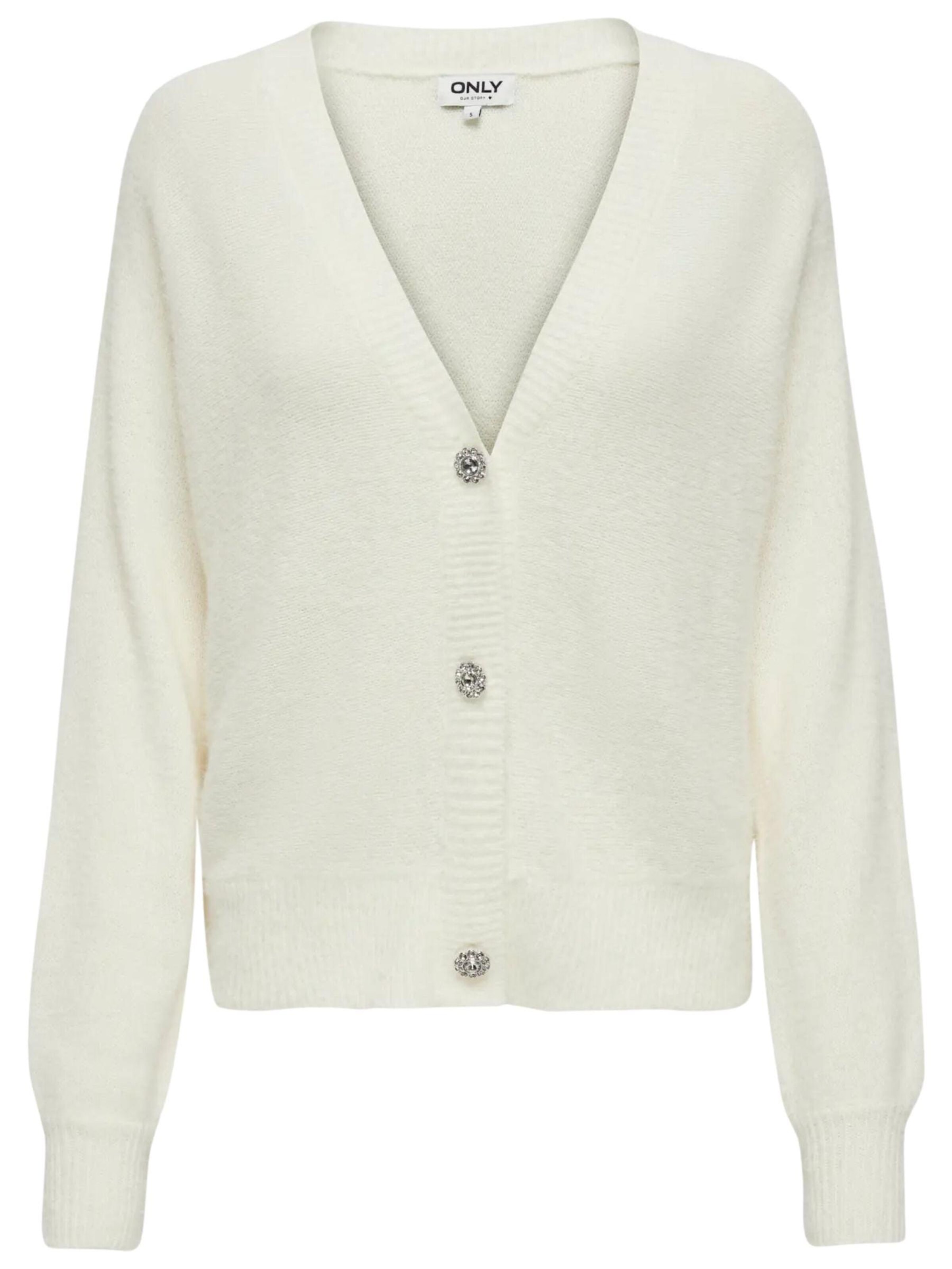 ONLY Cardigan en blanc, Vue avec produit