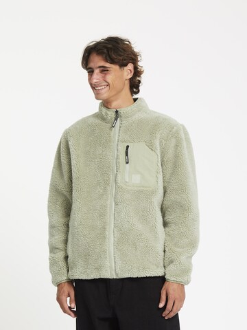 Veste en polaire 'Muzzer Fuzzar' Volcom en vert : devant