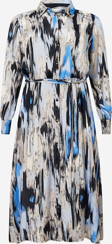 KAFFE CURVE Shirt dress 'Olivia' in Blue: front