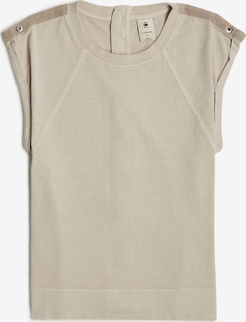 T-shirt G-STAR en beige : devant