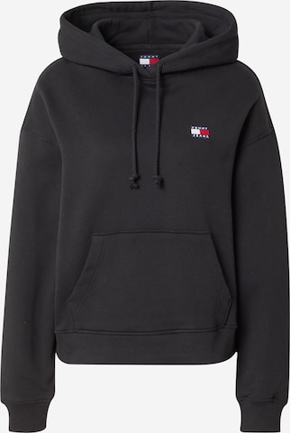 Tommy JeansSweater majica - crna boja: prednji dio