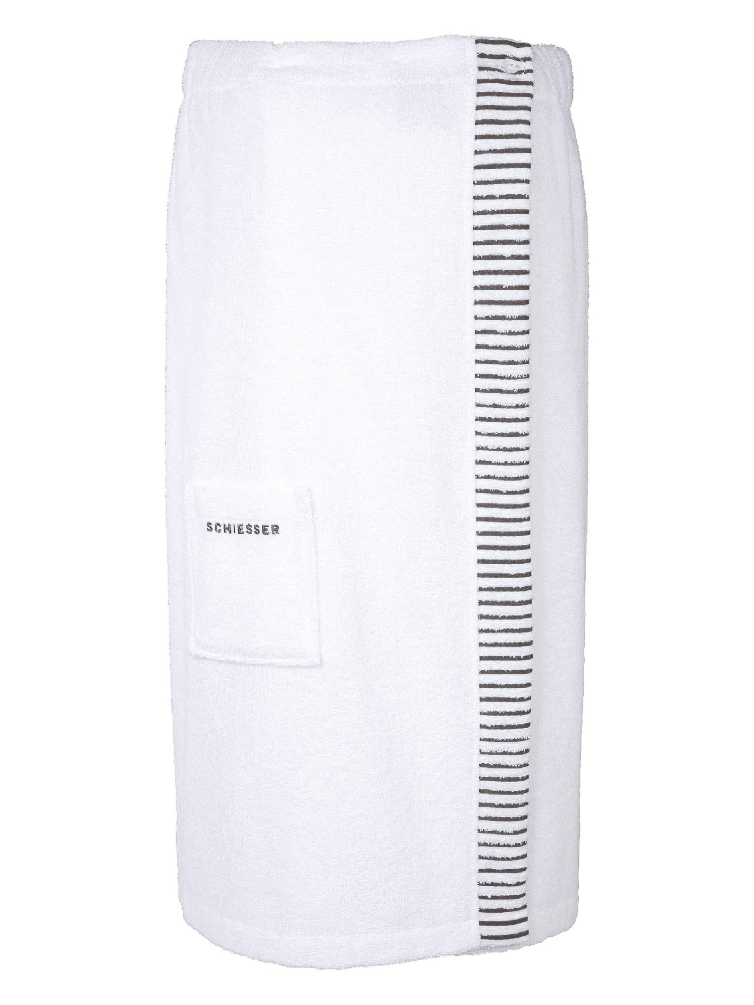 SCHIESSER Short Bathrobe 'Saunakilt Rom Damen' in White: front