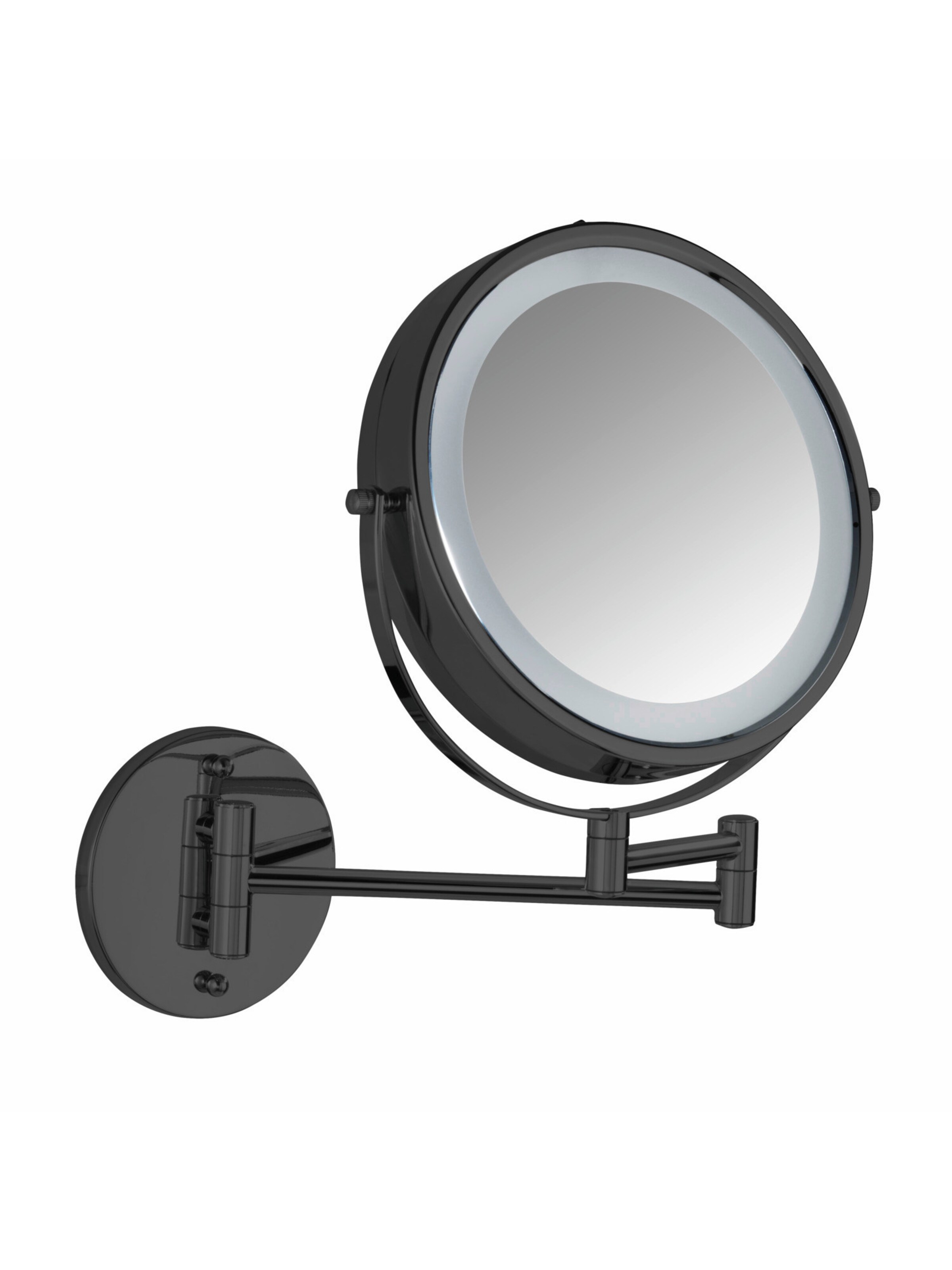 Wenko Cosmetic Mirror 'Lumi' in Black