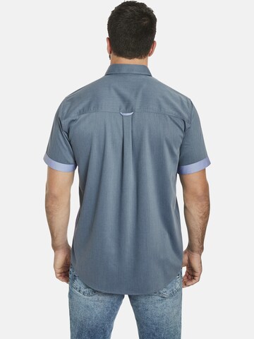 Jan Vanderstorm Comfort fit Overhemd 'Thjorven' in Blauw