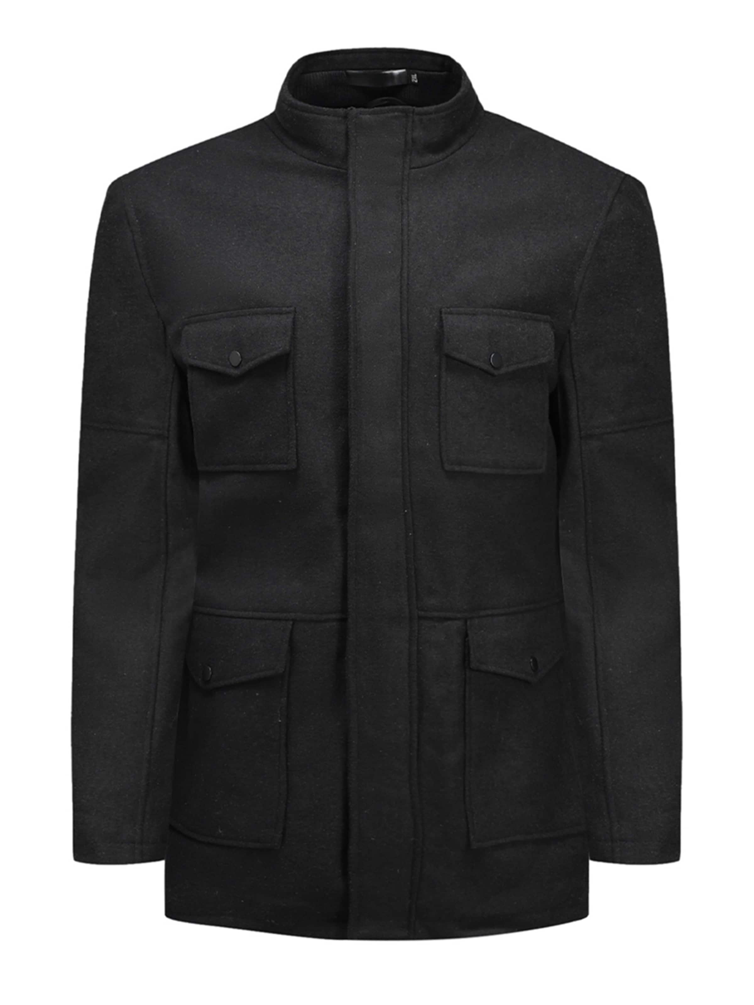 Youthup Winter Coat in Black: front