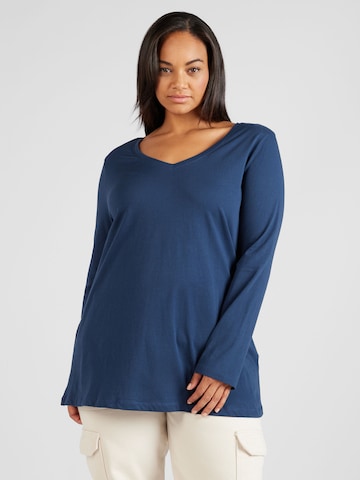 ONLY Carmakoma Shirt 'Bonnie' in Blue: front