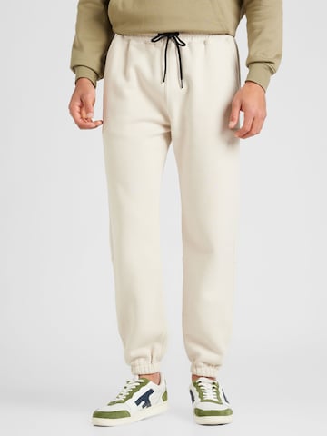 Abercrombie & Fitch Tapered Broek in Beige: voorkant