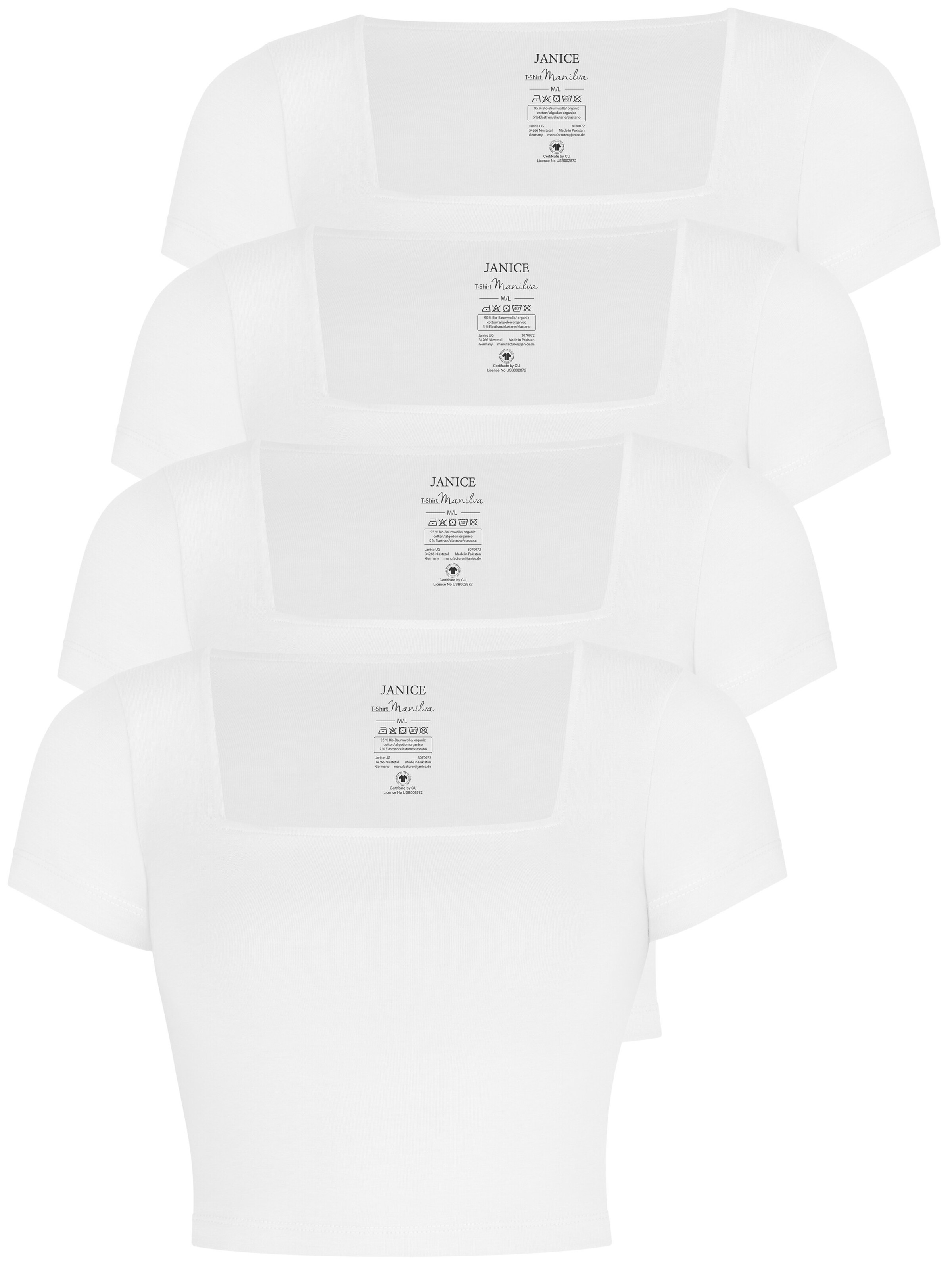 Janice Shirt in Wit: voorkant