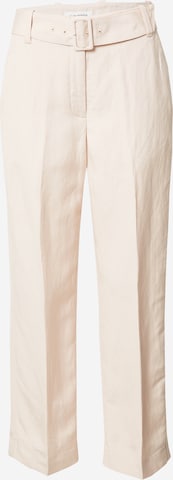 Club Monaco Wide leg Pleated Pants in Pink: front
