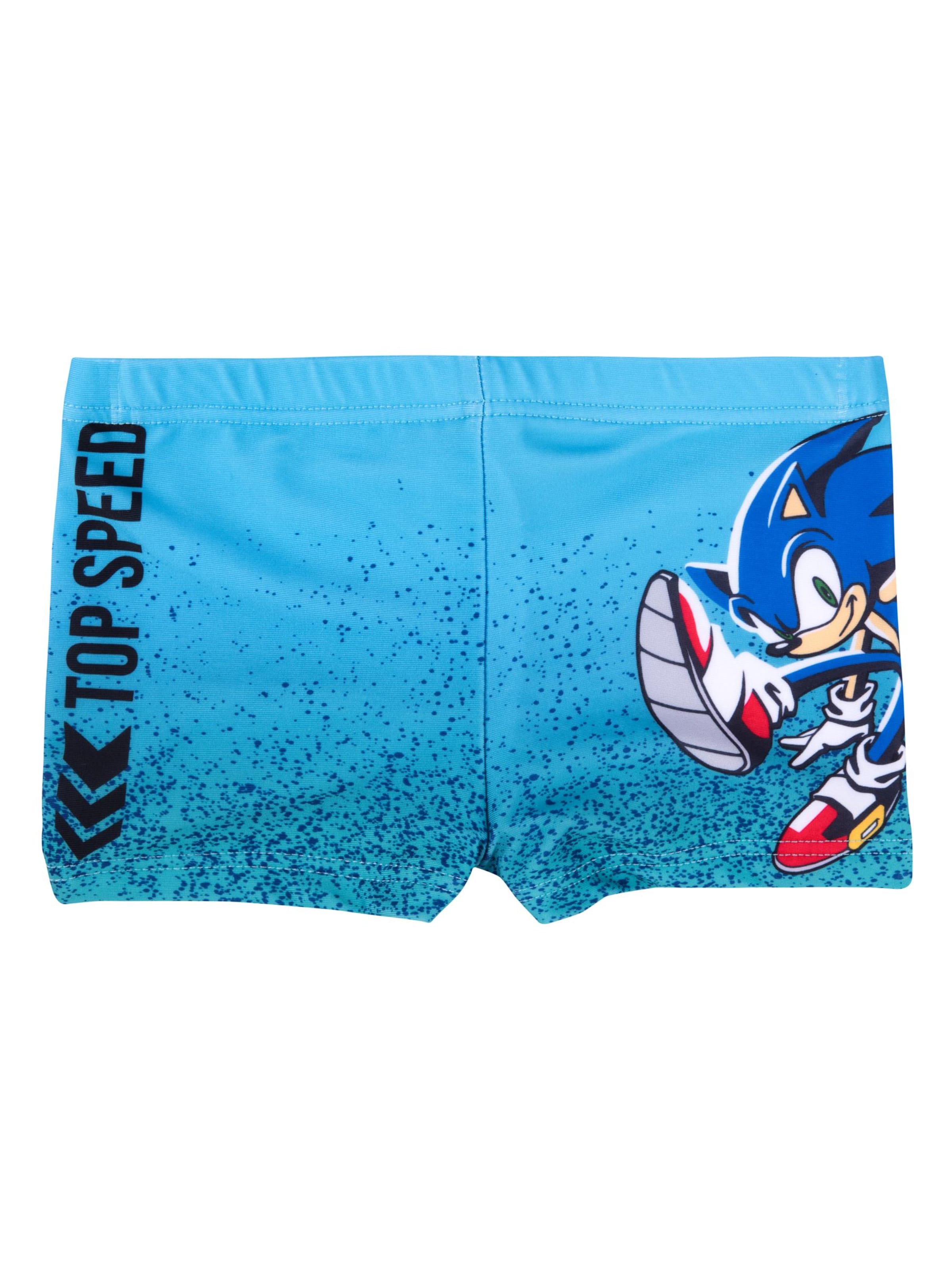 Sonic Swim Trunks 'The Hedgehog' in Blue: front