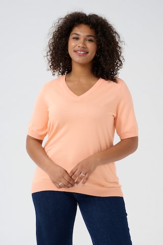 KAFFE CURVE Pullover 'Lizzy' i orange: forside