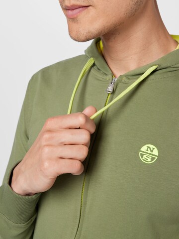 North Sails Zip-Up Hoodie in Green