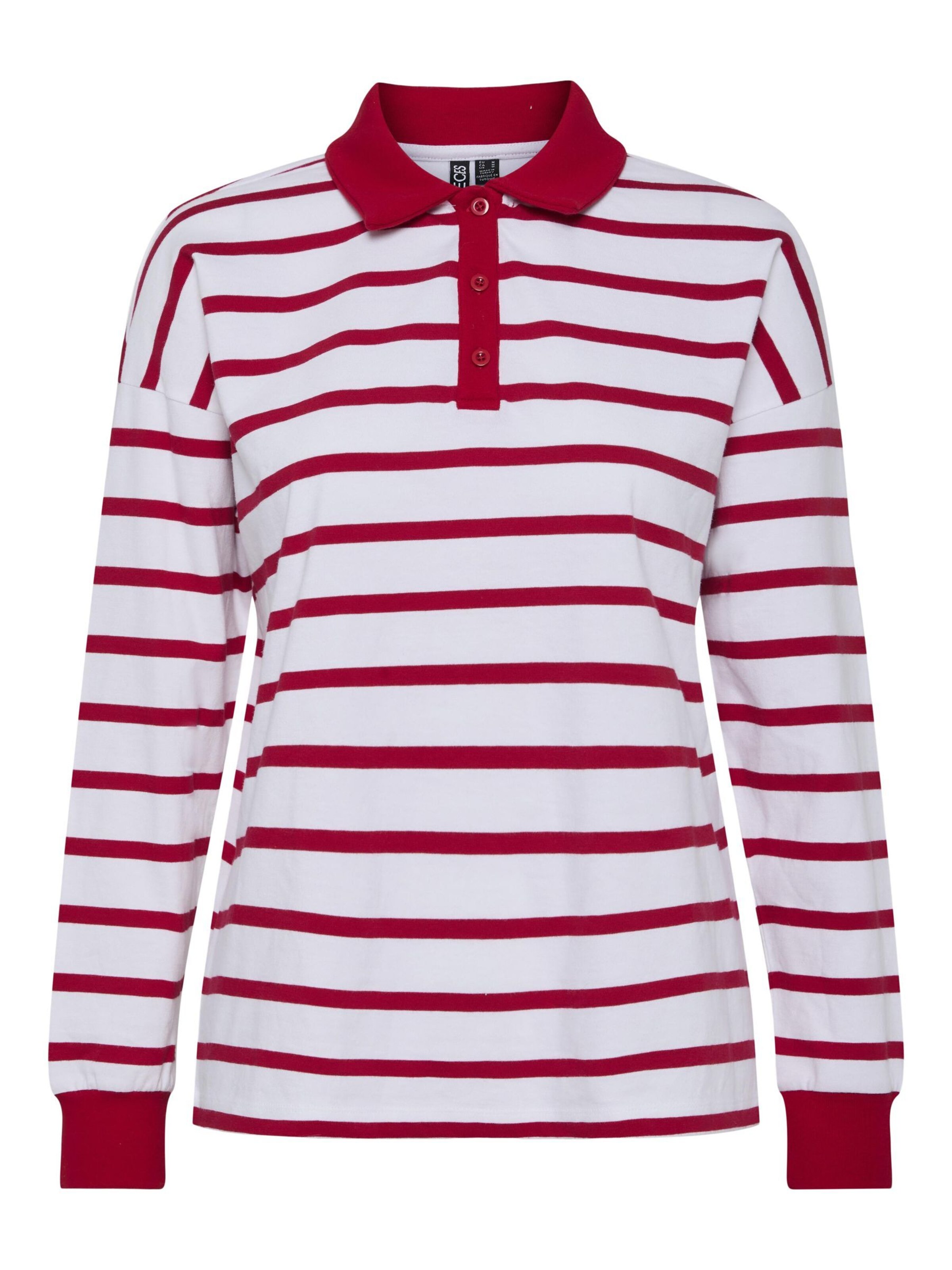 Maglietta 'Amilie' PIECES di colore rosso / bianco, Visualizzazione prodotti