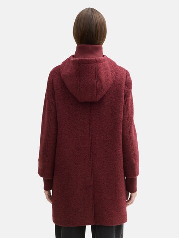TOM TAILOR DENIM Bouclé-Mantel in Rot