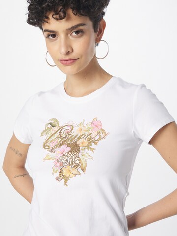 GUESS Shirt 'Hibiscus' in White