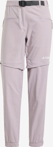 ADIDAS TERREX Workout Pants 'Utilitas' in Purple: front