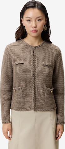 GOBI Cashmere Strickjacke 'Textured Knit Cashmere Jacket-Style Cardigan' in Grau: Vorderseite