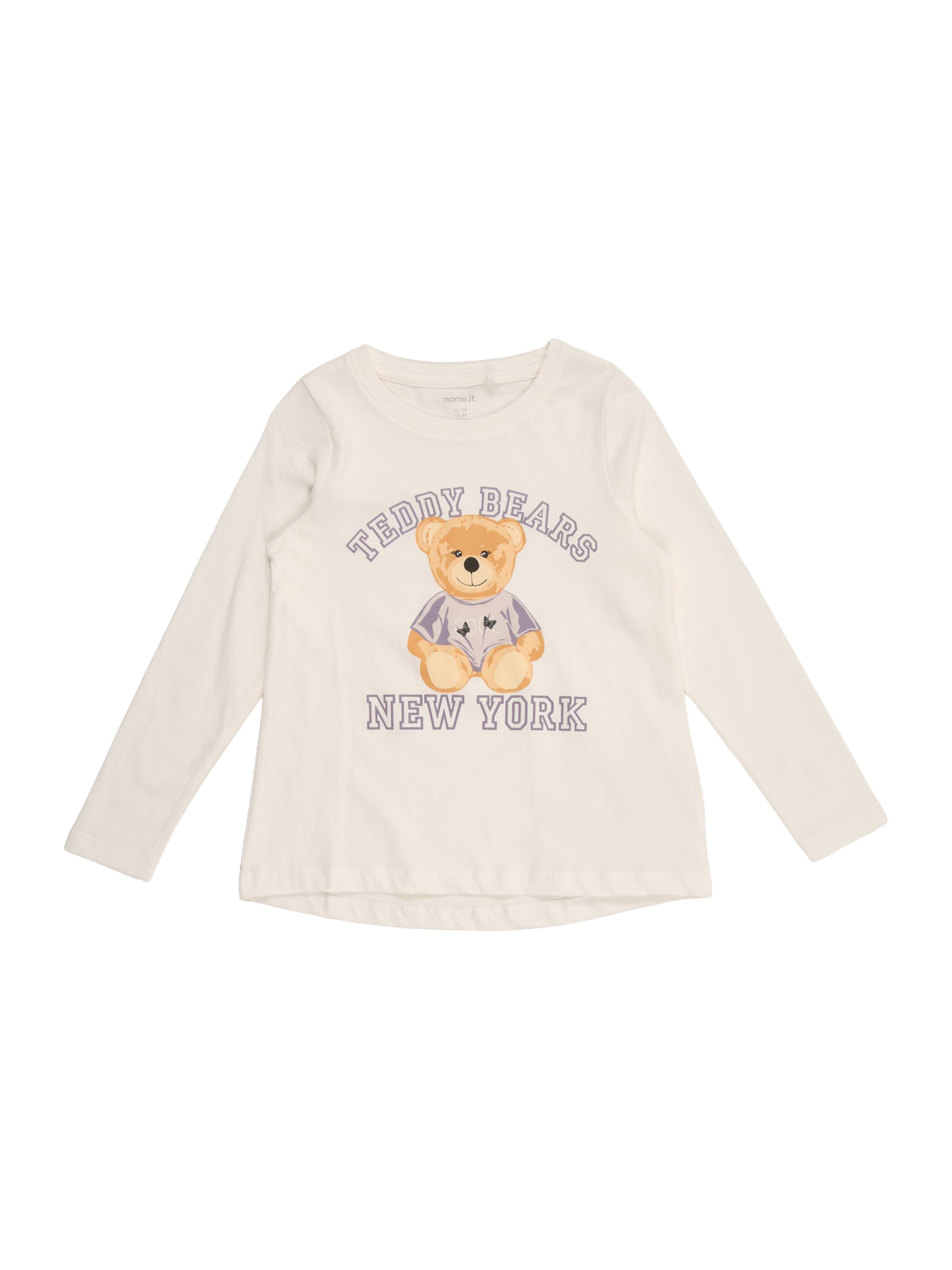 NAME IT T-shirt 'NMFVIOLET' i vit: framsida